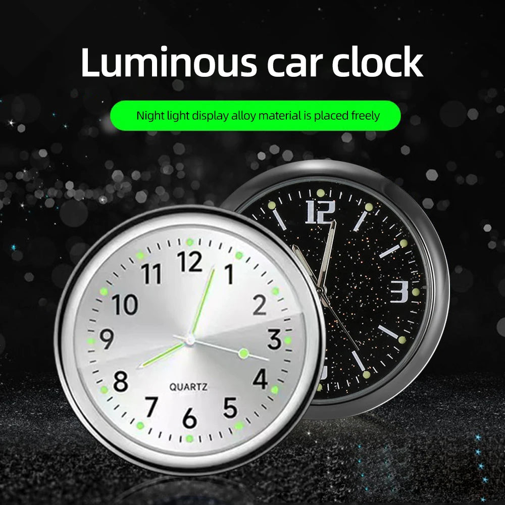 40Mm Luminous Car Clock Waterproof Mini Electronic Clock Quartz Watch Bicycle Motorcycle Watch Auto Dashboard Clock In Car