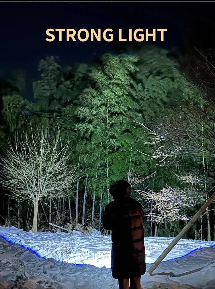 Three-Eyed Monster Mini Flash Super Power Flashlight Rechargeable Portable Outdoor Lighting Long-Range Powerful Flash Lights