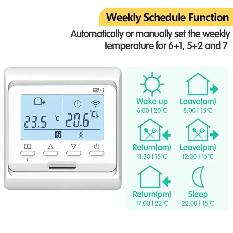 WiFi Smart Tuya Thermostat for Electric Floor Heating Water/Gas Boiler Temperature Remote Controller with Google Home & Alexa