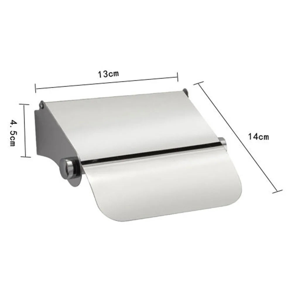 Toilet Roll Paper Holder Organizer Wall Mount Storage Stand Kitchen Bathroom No Drill Paper Stand Tissue Dispenser