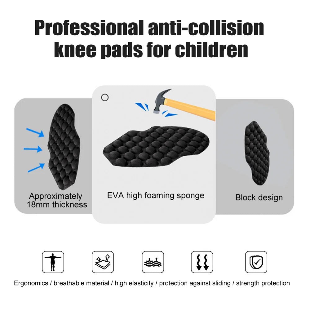 1Pair Youth Children Sports Anti-Collision Knee Pads Elastic Breathable Knee Support for Cycling Basketball Football Skateboard