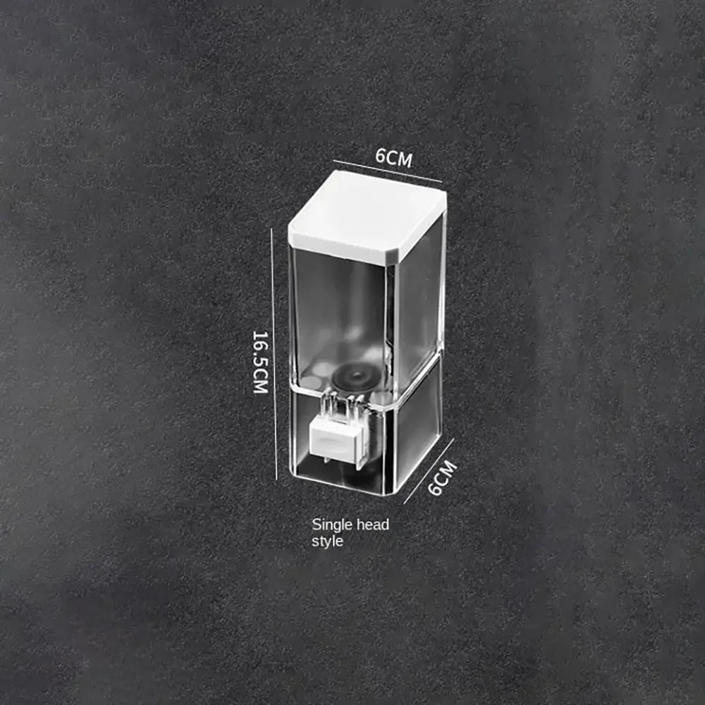 Non-punching Manual Press Soap Dispenser Bathroom Wall Hanging Traceless Paste Disinfectant Bottle Transparent Soap Dispenser