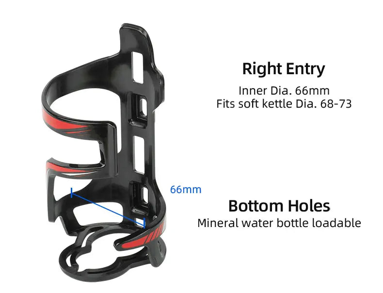 Deemount Bicycle Water Bottle Holder 65mm PC Mold-in Plastic Bottle Cage Carrier Rack Light Weight  Cycling Parts BKG-008