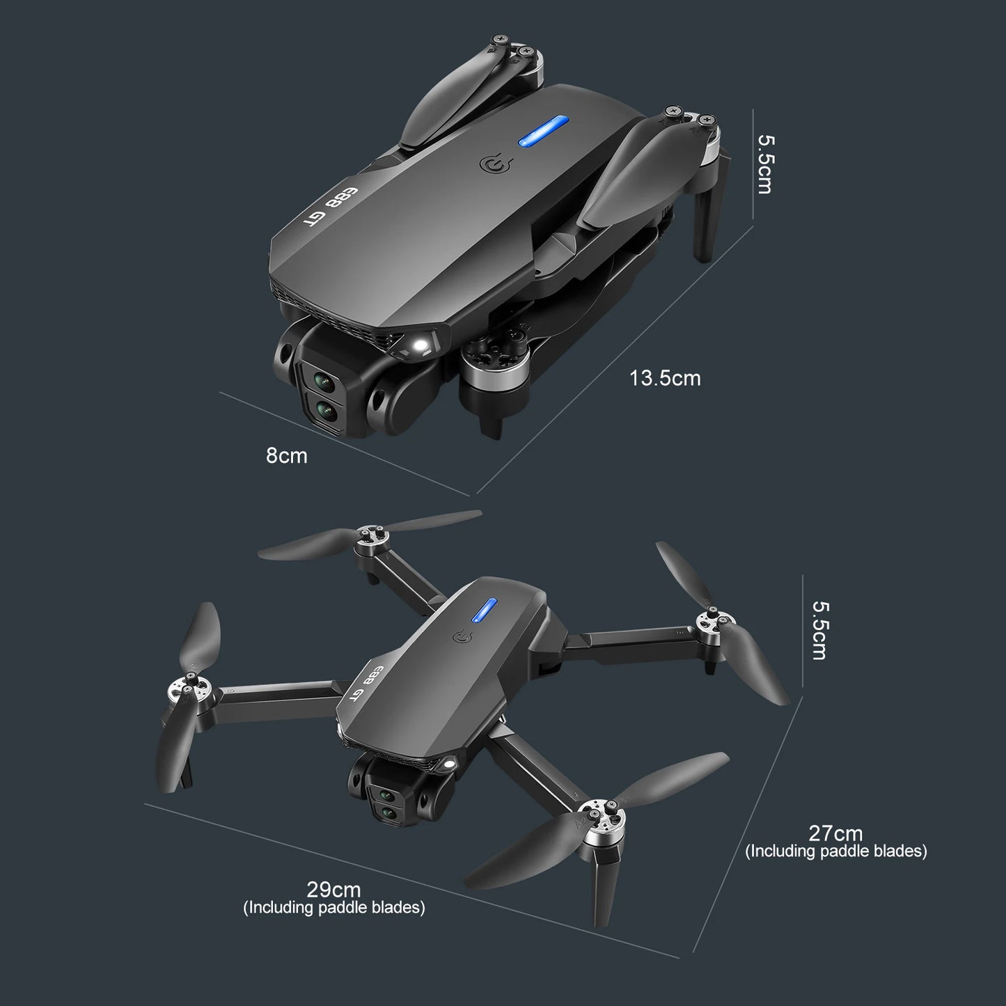 E88GT Drone 8K Professional HD 360° Dual Camera 12.5cm Screen Remote Control Brushless Motors Obstacle Avoidance Quadcopte 2025