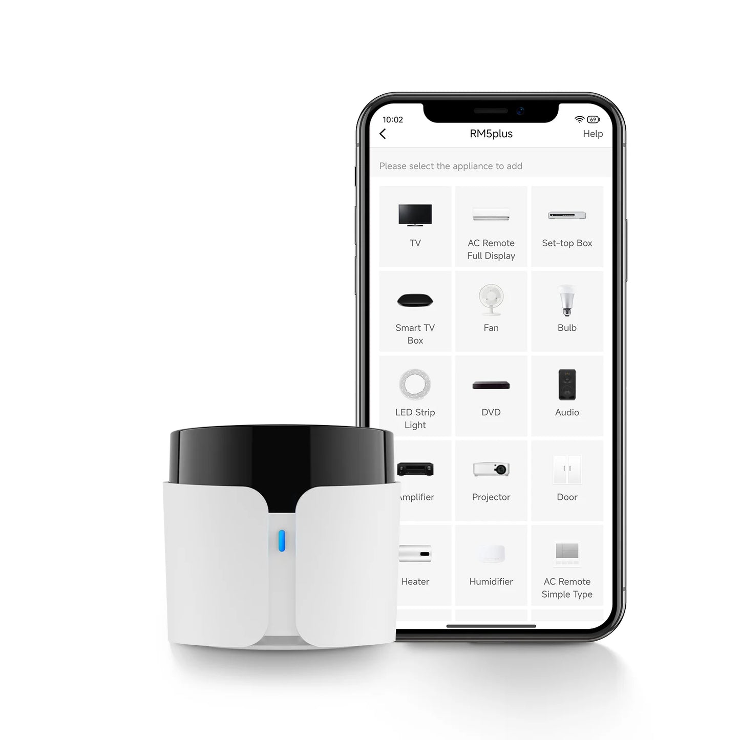 BroadLink RM5 PLUS Smart Remote Control Wifi RF IR Bluetooth Hub Controller Timer Voice Control Work For Alexa Google Assistant