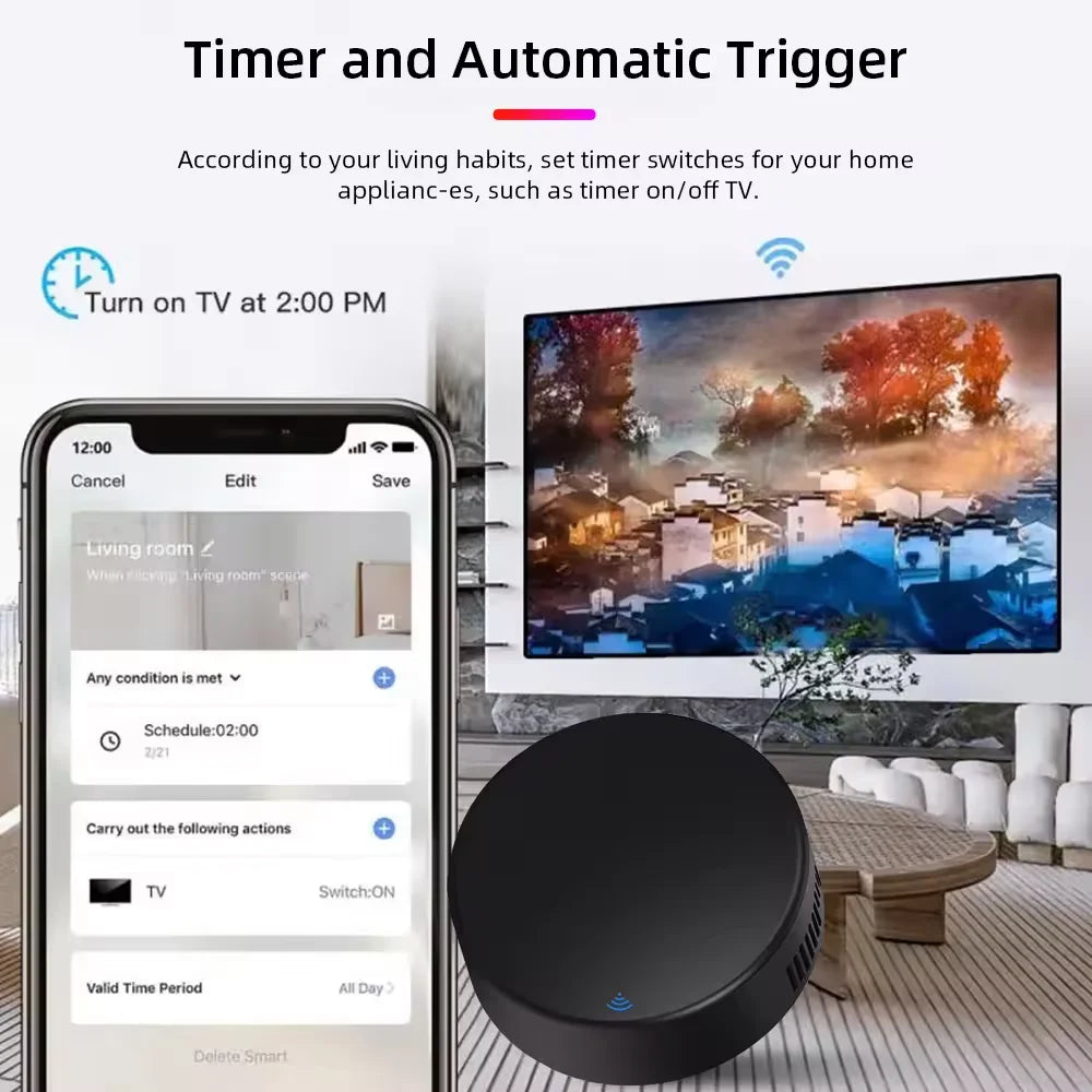 Tuya WiFi RF IR Remote Control 433MHz Smart Life APP Voice Control Smart Home Infrared Controller ALL TV Support Alexa Google