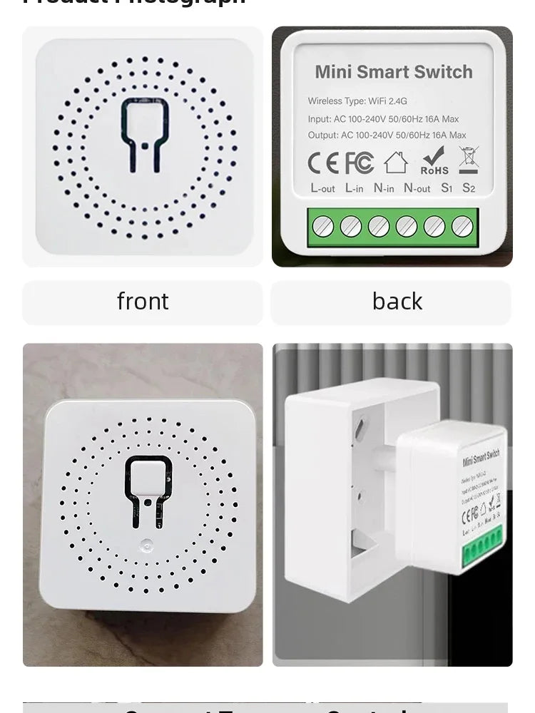 16A/20A Wifi Smart Switch DIY Smart Home Light Switches Module 2 Way Control Work with Tuya Smart Life Alexa Google Home Switch