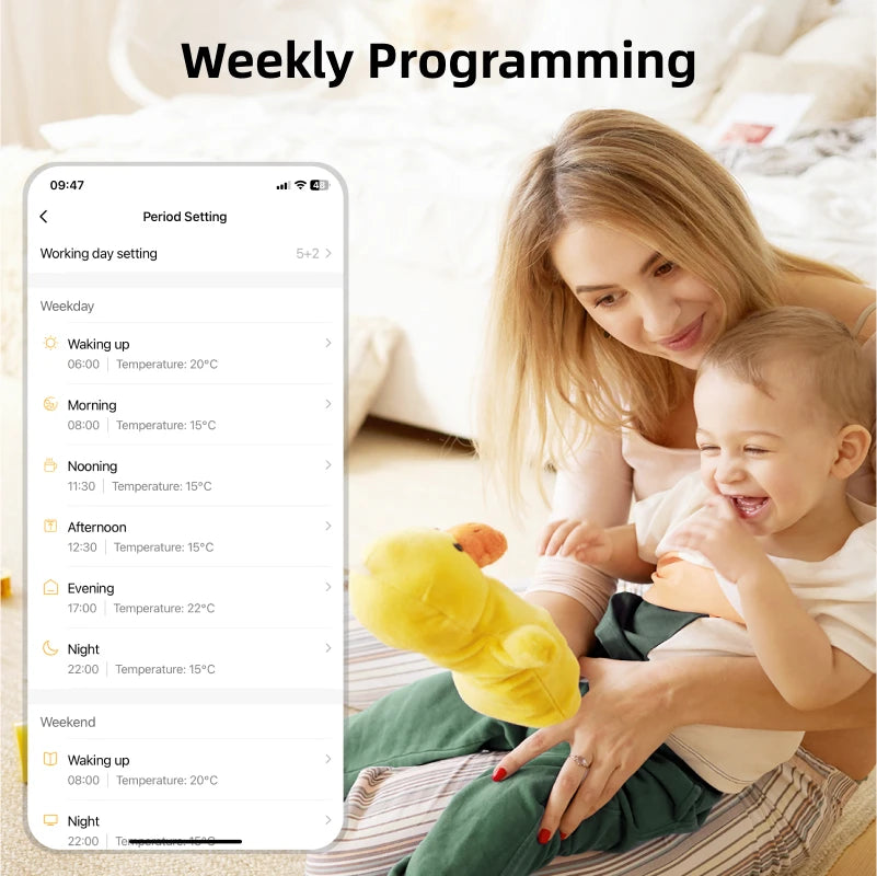 Smart Home Thermostat WiFi Heating Water/Gas Boiler Tuya RF433 Wireless Battery Powered Temperature Controller Alexa Google Home