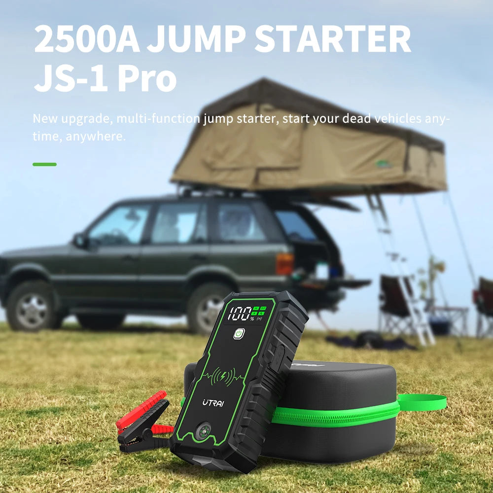 UTRAI Power Bank 2500A Jump Starter Portable Charger Car Booster 12V Auto Starting Device Emergency Car Battery Starter