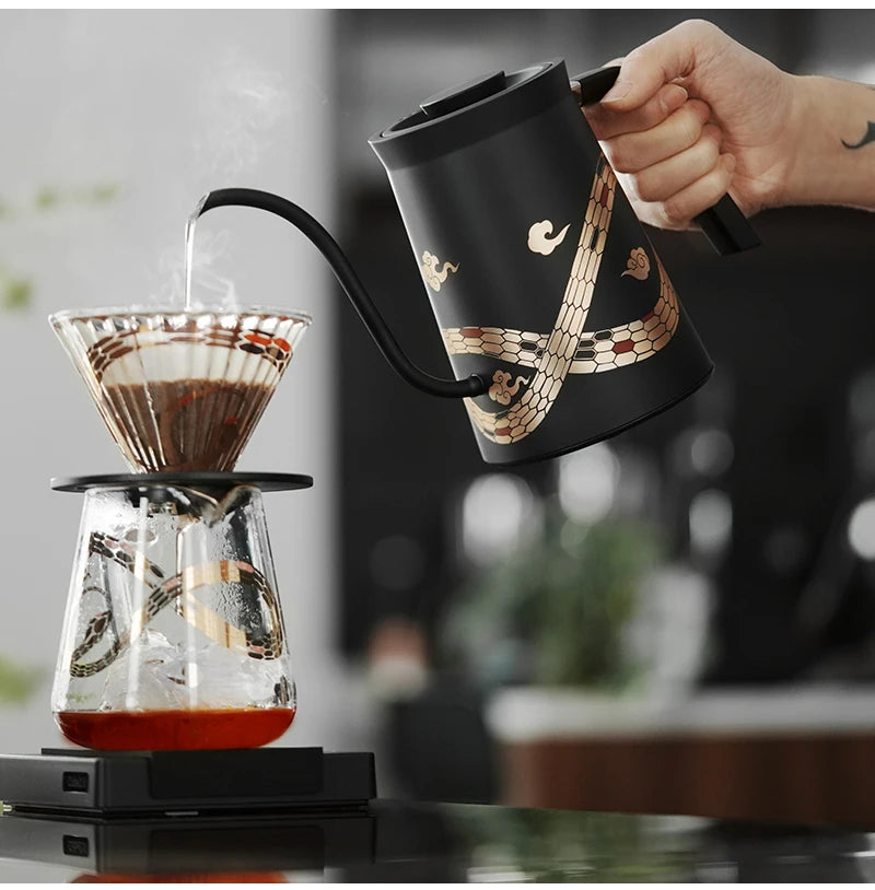 MHW-3BOMBER 220V Electric Kettle Gooseneck Pour Over Kettle Coffee Pot Precise Control Heating Water Boiler Barista Tool