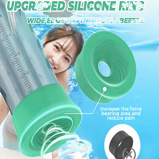 IPX7 Waterproof Electric Penis Pump for Enlargement Man Vacuum Pump Enlargement Extend Pump 4 Suction Levels 2 Silicone Sleeves