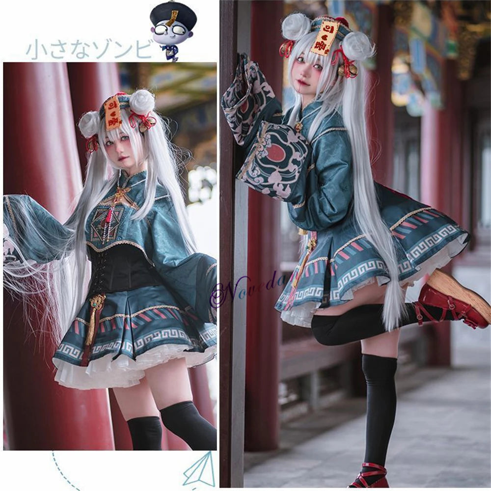 Vampire Easter Zombie Costume Cosplay Women Lolita Dress Hat Wig Anime Maid Chinese Carnival Party Gothic Clothes Skirt Outfit