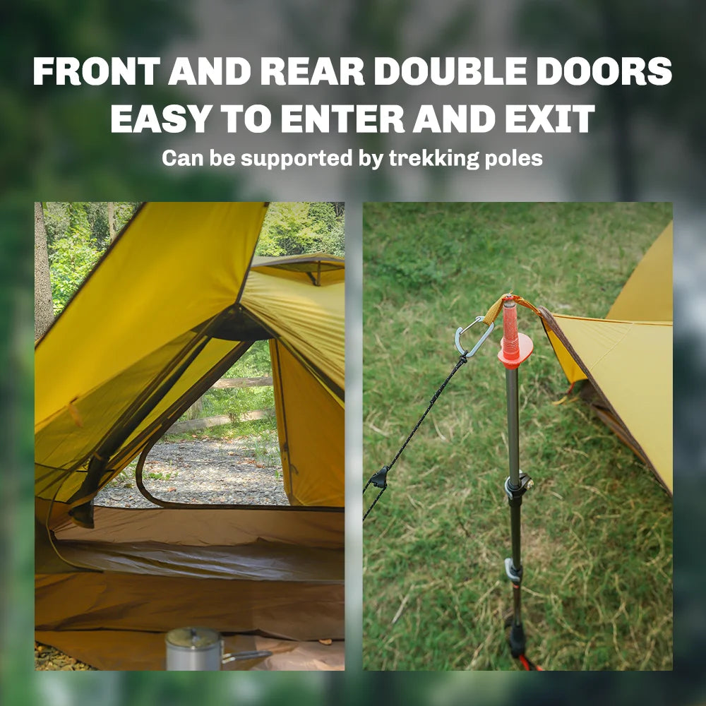 Fire-Maple Tropics Ultralight Backpacking Tent 2 Person 20D Waterproof Easy Setup Hiking Mountaineering Cycling Trekking 1.95KG