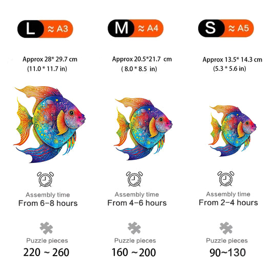 Top Quality 3D Jigsaw Wooden Puzzles Fish Bird Animal Shape Card Adults Kid Toys Gifts Family Puzzle Game Home Decoration 