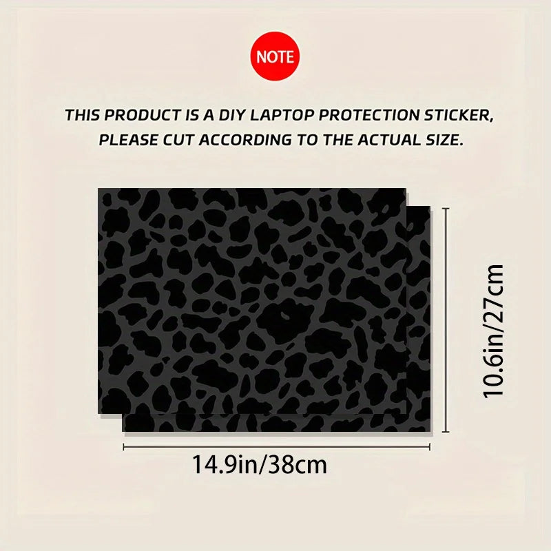 2 Pieces, Laptop Skin, PVC Self Adhesive Protective Film, Single Use, Scratch Resistant, For 30.48-39 Cm Laptop, Ideal Gift