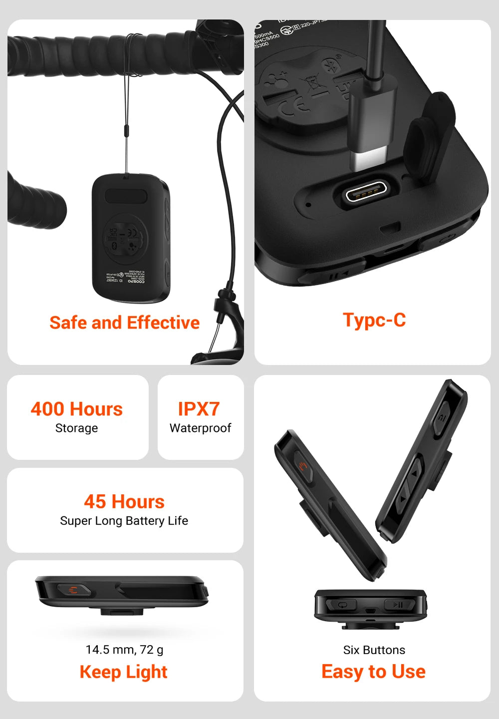 COOSPO CS500 Route Navigation Bike Computer GPS Cycling Odometer Wireless Bicycle Speedometer Cycle Stopwatch ANT+ Bluetooth5.0