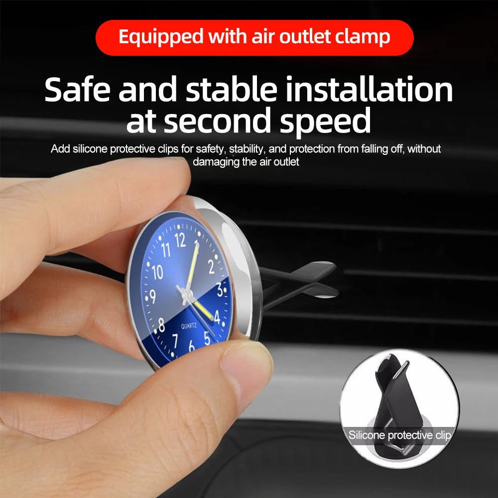 40Mm Luminous Car Clock Waterproof Mini Electronic Clock Quartz Watch Bicycle Motorcycle Watch Auto Dashboard Clock In Car