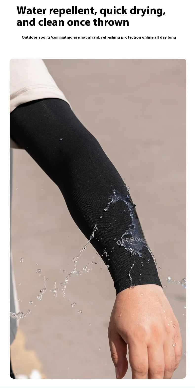 OFFBONDAGE Ice Silk Bicycle Sleeves Cycling Arm Protection Outdoor Sun UV Summer Breathable Protect Sports MTB Road Bike Sleeves