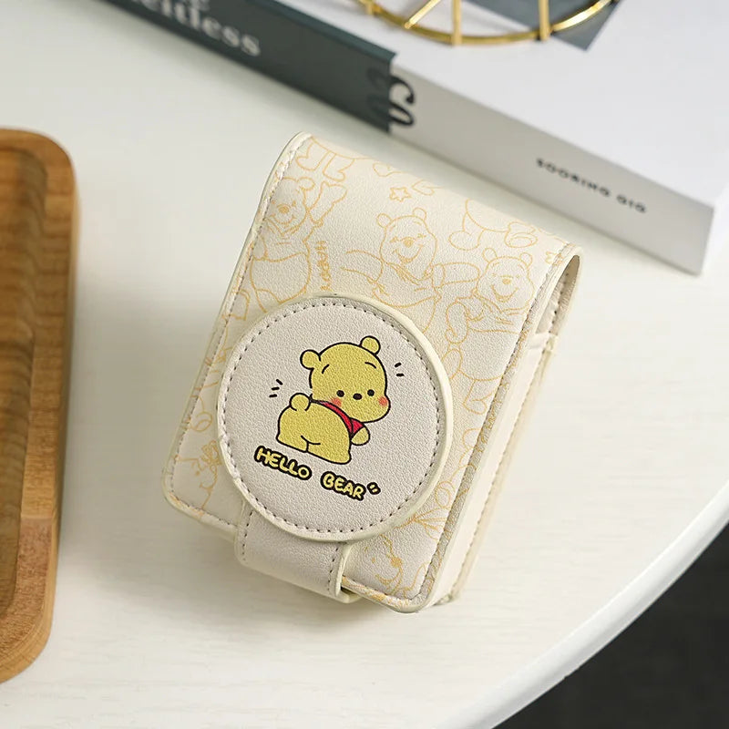 Hello Kitty Fashion Portable Makeup Mirror with Cosmetic Bag Lightweight Travel Touch-up Kit Protective Case Storage Best Gift