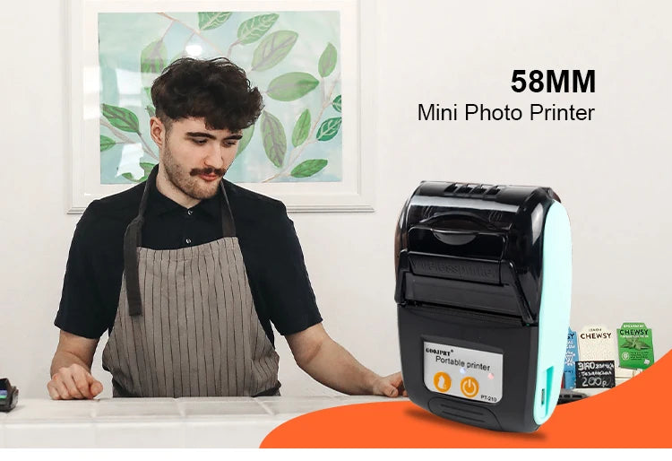 Mini Receipt Printer Portable, Bluetooth, Ticket ,Bill Receipt, POS, iOS/Android
