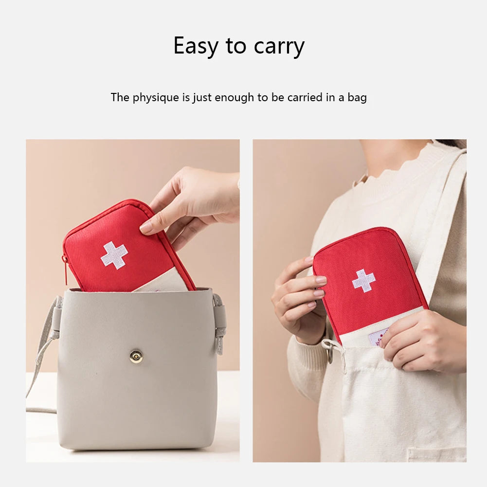 Mini First Aid Pouch Portable Small Emergency Medicine Storage Bag Medicine Bag for Outdoor Camping Hiking Home Travel Emergency