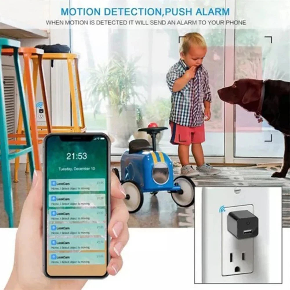 1080P HD Mini Wifi Camera Invisible Espia Cam Night Vision Micro Camcorder 150° Wide Angle IP Webcam Remote Monitoring Magnetic