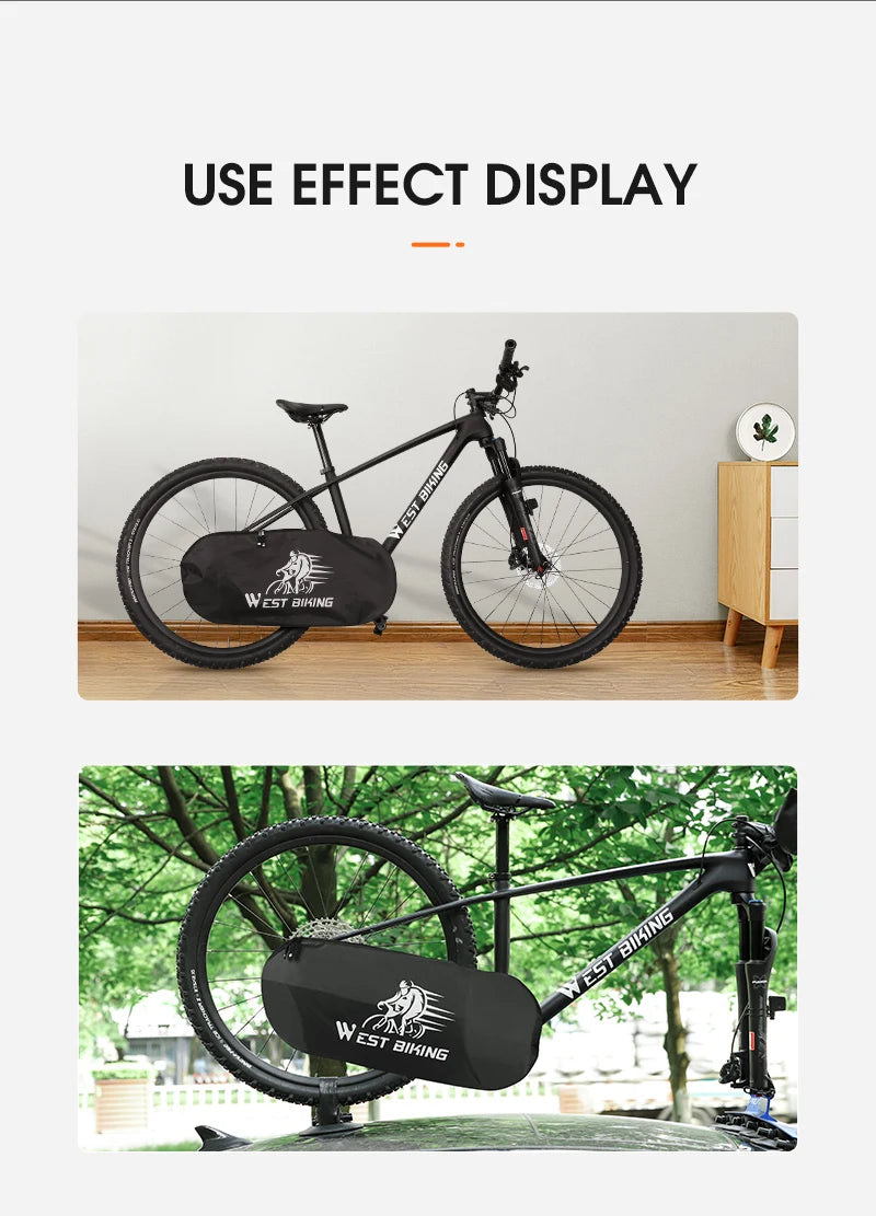WEST BIKING Bicycle Chain Protector Cover Waterproof Dustproof MTB Road Bike Chainwheel Protection Cover Cycling Equipment