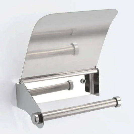 Toilet Roll Paper Holder Organizer Wall Mount Storage Stand Kitchen Bathroom No Drill Paper Stand Tissue Dispenser