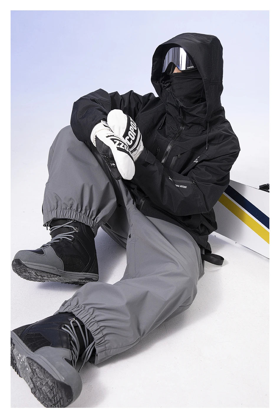 COPOZZ Brand Winter 3L Male Ski Pants Outdoor Sports Permeable Windproof Waterproof Female Snow Pant Warm Ski Snowboard Trousers