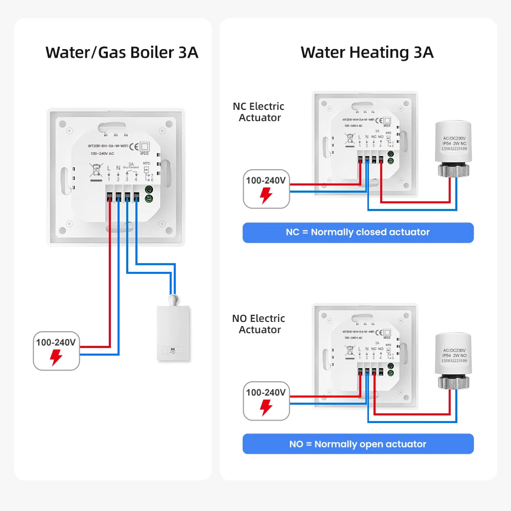 AVATTO Tuya WiFi Smart Knob Thermostat Temperature Controller For Water Gas Boiler Electric Heating Works With Alexa Google Home