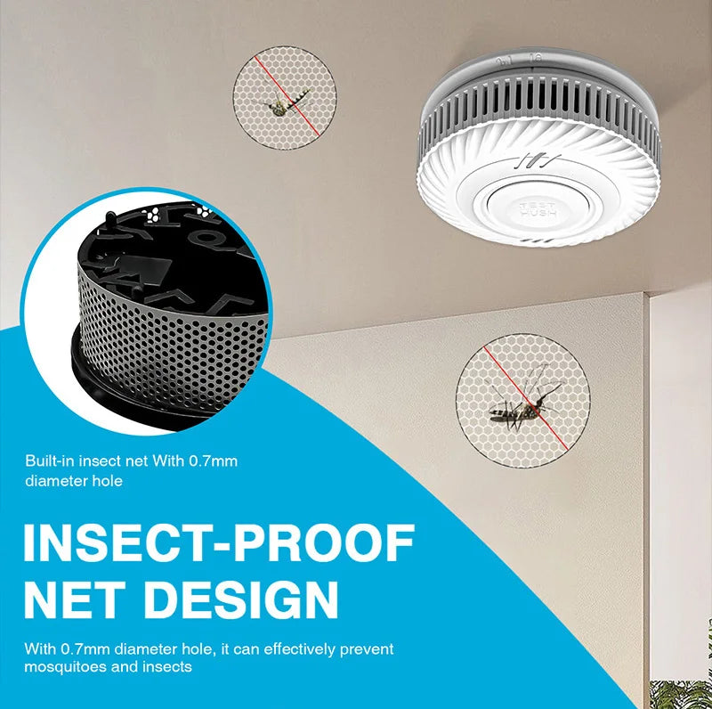 Built-in 10 Year Battery Smoke Detector WiFi Function Tuya Smart Home Parlor Child Room Kitchen Shop Fire Sound Alarm SensorSmoke DetectorsGoWisse.com