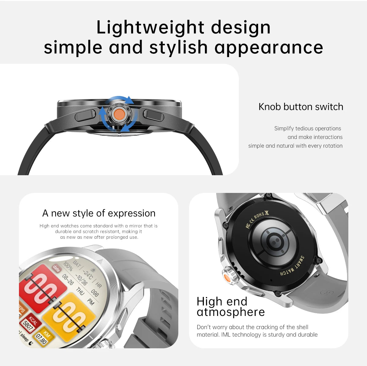 New For Xiaomi S4 Ultra Outdoor Sport Men HD AMOLED Display GPS Track Altimeter Heart Rate Bluetooth Call Waterproof Smart Watch