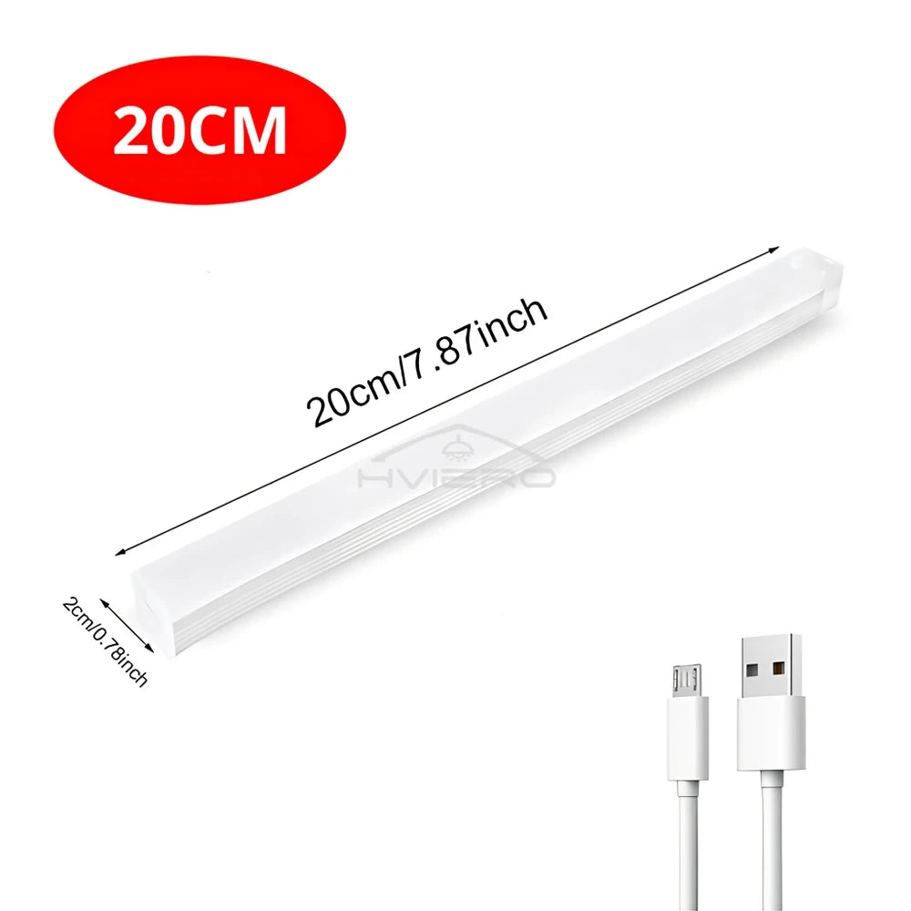 Motion Sensor Night Lights Wireless LED Cabinet Lamps USB Rechargeable Magnetic For Wardrobe Room Closet Kitchen Aisle lighting