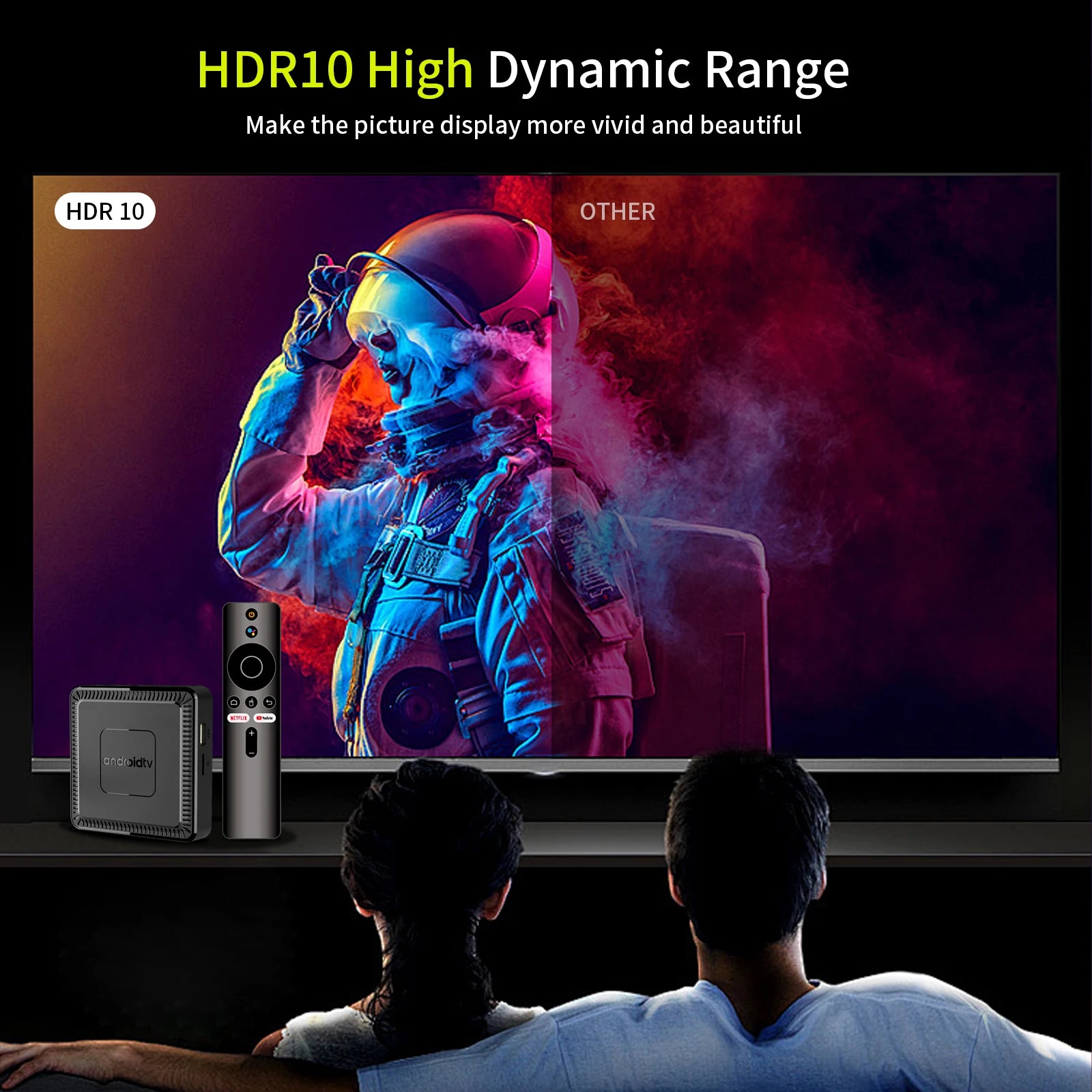2025 New Q7 Smart TV Box Android14 Allwinner H313 8G+128GB ROM Dual-Band WiFi 6 Bluetooth 5.2 Google Voice Remote Media PlayerGoWisse.com