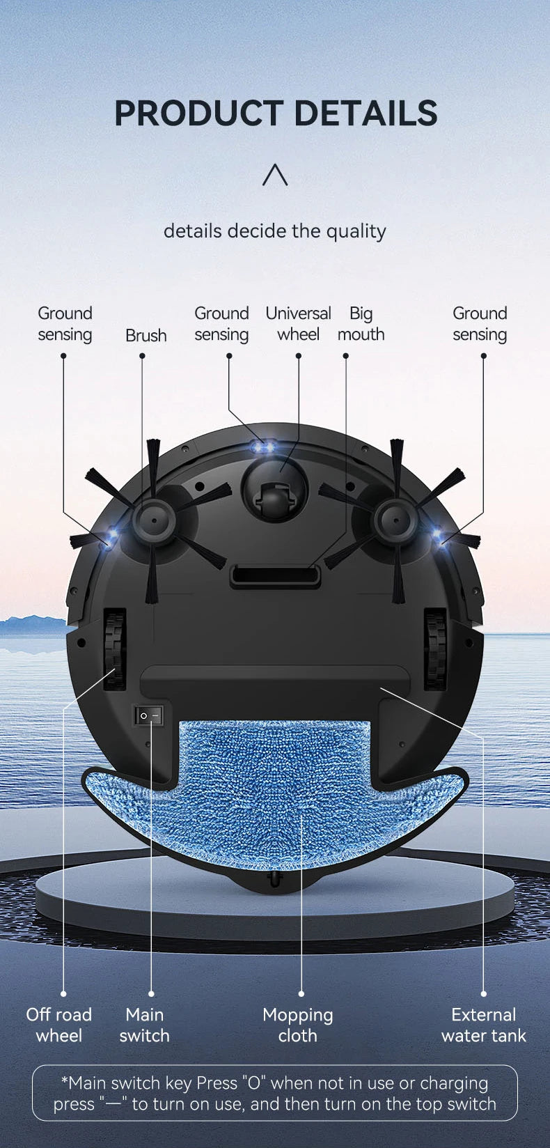 New  3 In 1 Sweeping and Vacuuming Wireless Vacuum Cleaner Smart Sweeping Robot Home Sweeper Sweeping Robots For Home