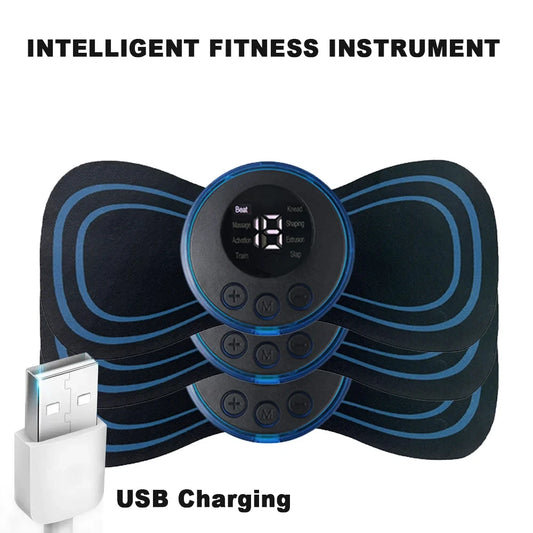Remote Control Neck Massager Portable Smart Electric Rechargeable Shoulder Massage Patch Muscle Relaxation and Fatigue Relief