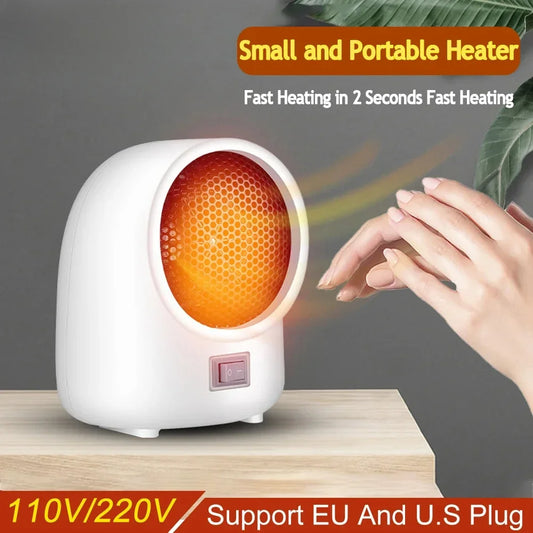 400W Mini Electric Heater 2-speed Quick Heating Home Electric Heater 220V/110V Hot Fan Overheating Protection Air Heat