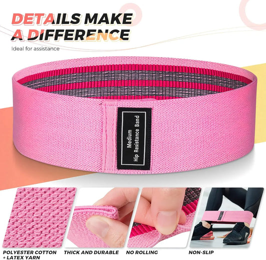 Fabric Resistance Hip Booty Bands Glute Thigh Elastic Workout Bands Squat Circle Stretch Fitness Strips Loops Yoga Gym Equipment