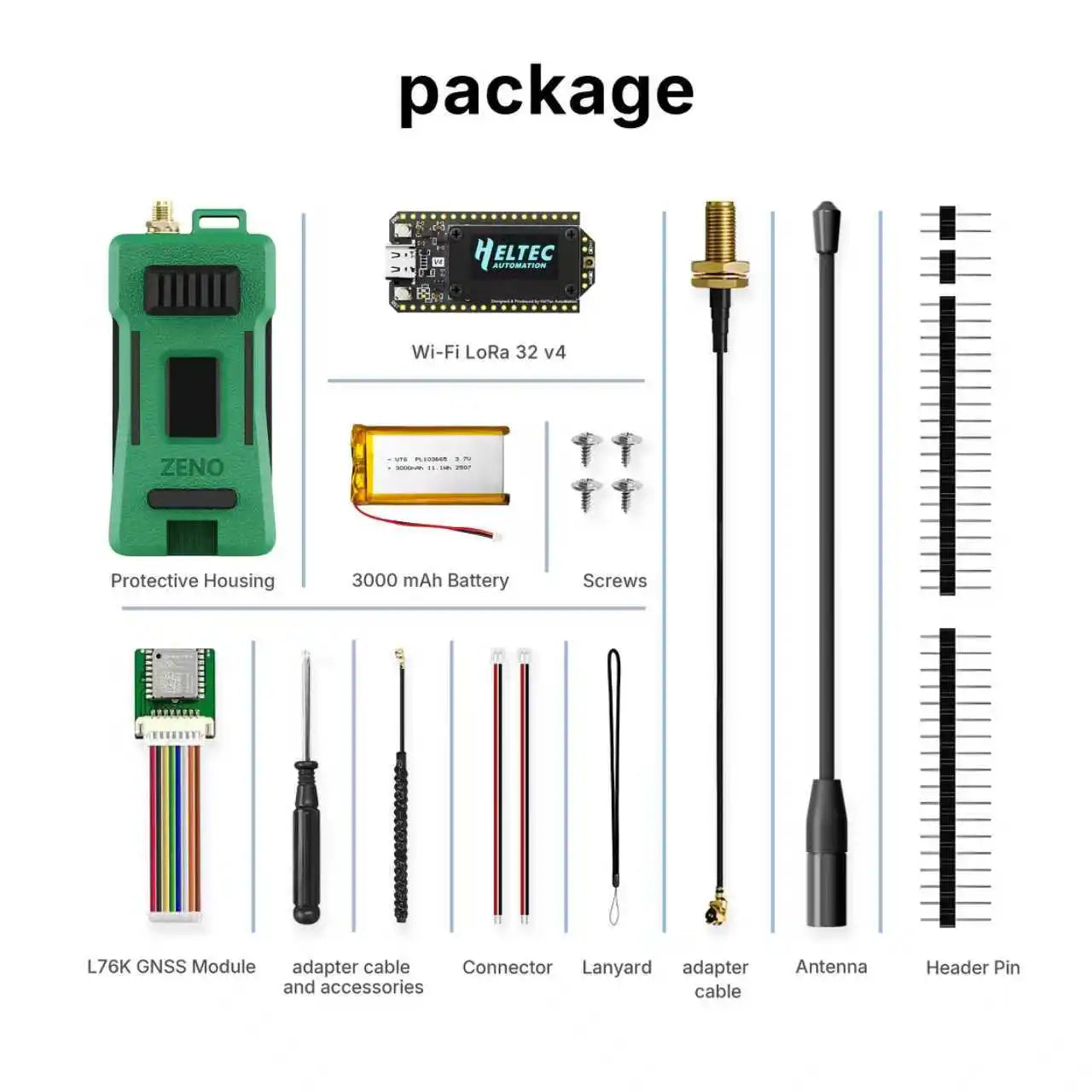Meshtastic Heltec V4 Low Power ESP32 SX1262 LoRa 32 Dev-Board Case Set With 3000mAh Battery Support SolarPowered BLE Arduino IoT
