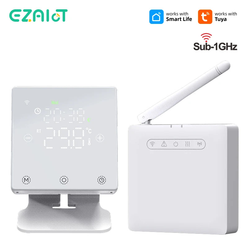 Smart Home Thermostat WiFi Heating Water/Gas Boiler Tuya RF433 Wireless Battery Powered Temperature Controller Alexa Google Home