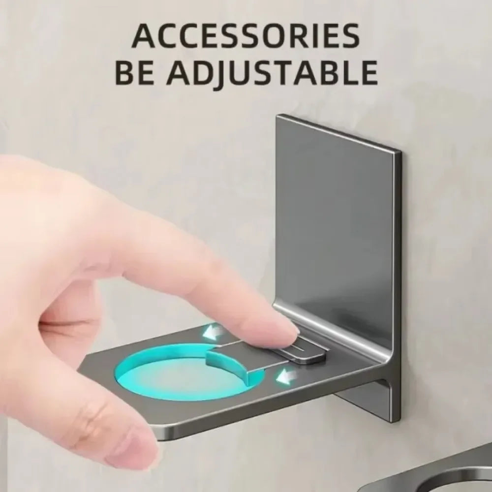 2025 Space Aluminum Shower Gel Bottle Rack Adjustable Shampoo Hanger Hook No Drill Wall Mounted Universal Soap Dispenser Holders