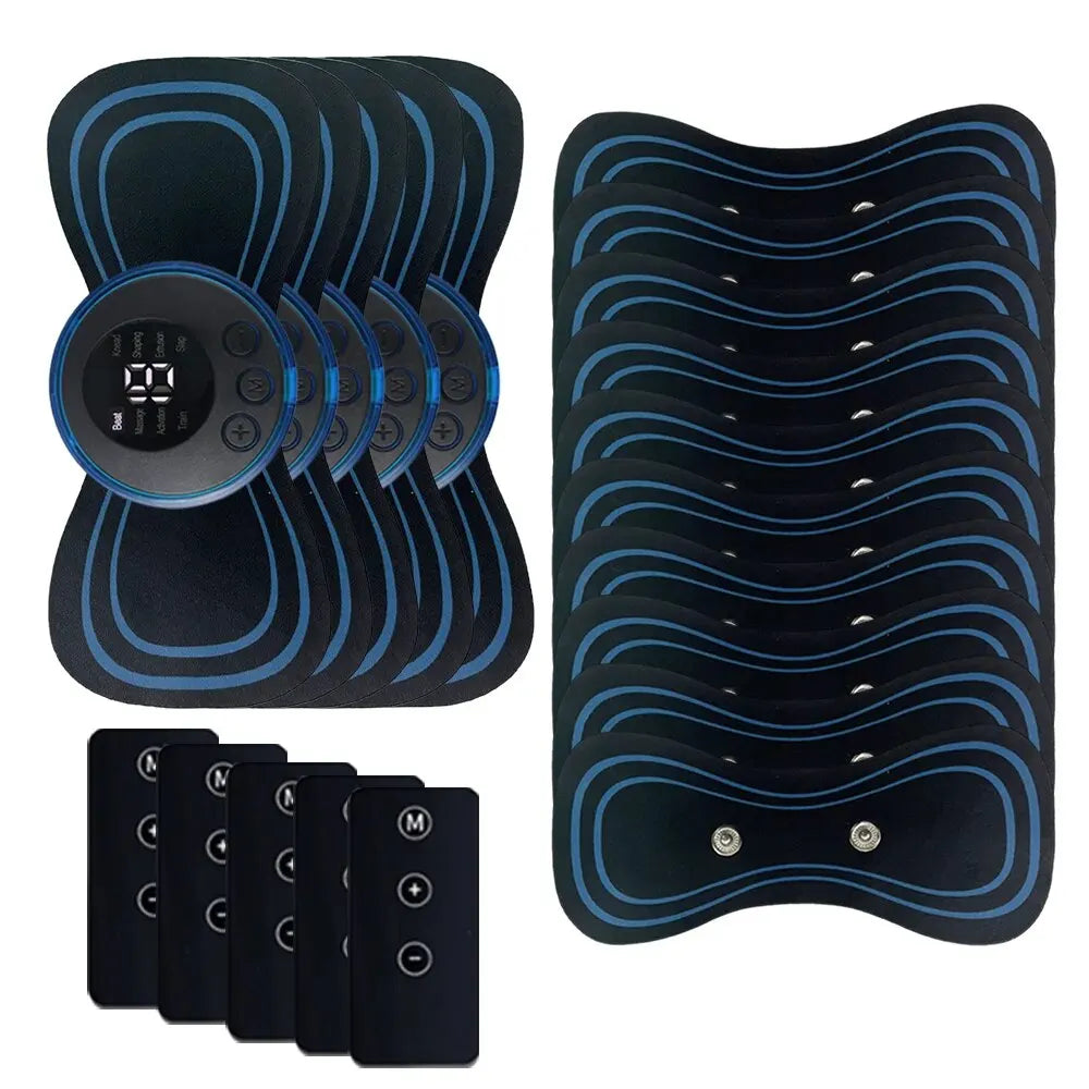 Remote Control Neck Massager Portable Smart Electric Rechargeable Shoulder Massage Patch Muscle Relaxation and Fatigue Relief