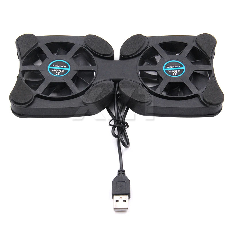 1PC Foldable USB Cooling Fan CPU Cooler Mini Octopus Notebook Cooler Pad Quiet Stand Double Fans for 7-15 inch Notebook Laptop