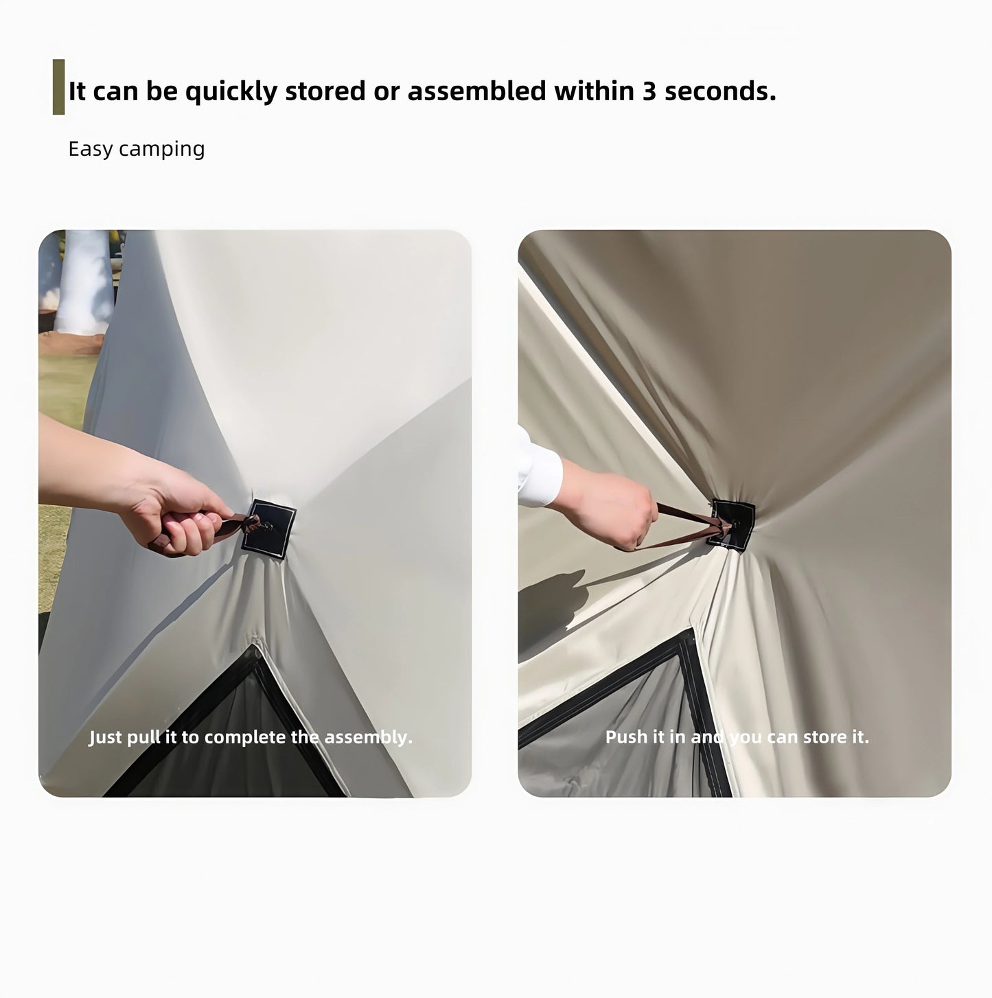 Camping Tent Beach Tent 3-4 Person Family Foldable Shelter Waterproof Automatic Setup For Camping Hiking Traveling