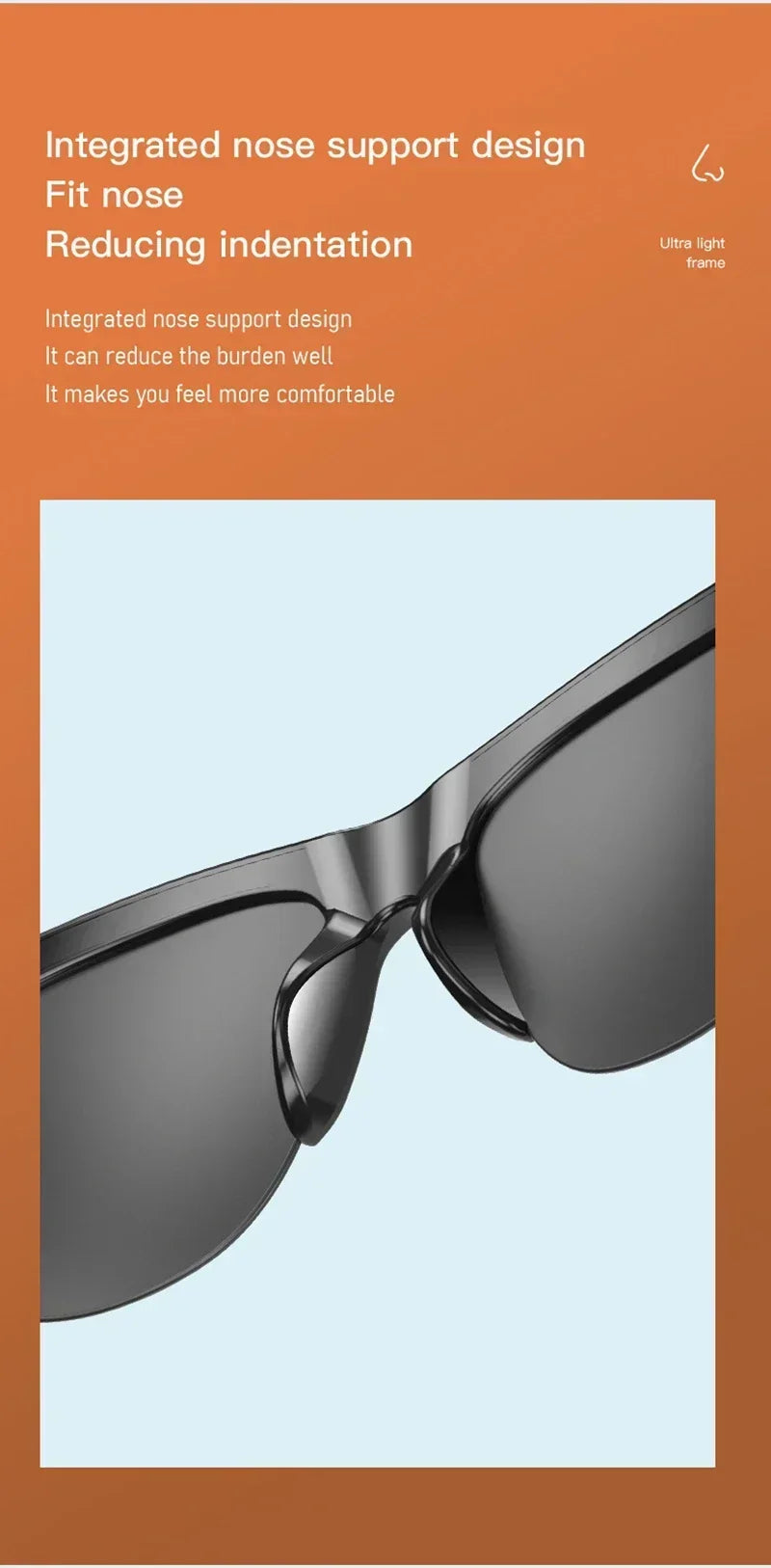 Xiaomi MIJIA Smart Sunglasses Glasses Waterproof Anti-UV Bluetooth Call Outdoor Sports Headphones HIFI Blue Light For Men Women