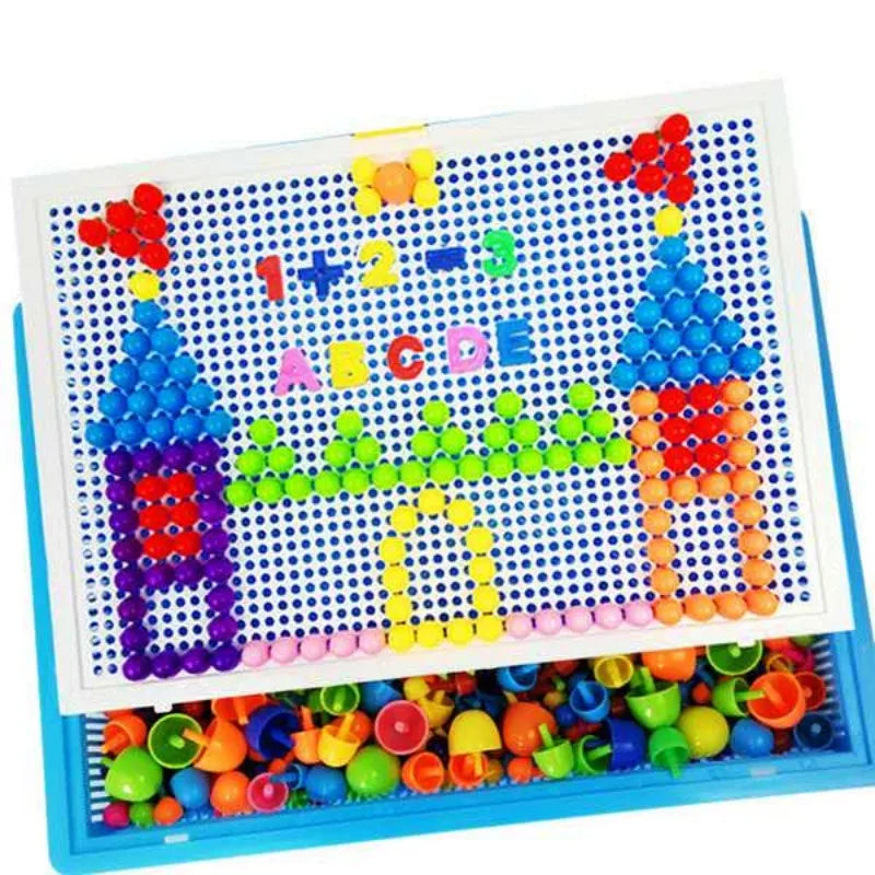 296pcs 3D Puzzle Educational STEM Toys, Mushroom Grain Design Boxed Building Board Games for Kids Learning Activities