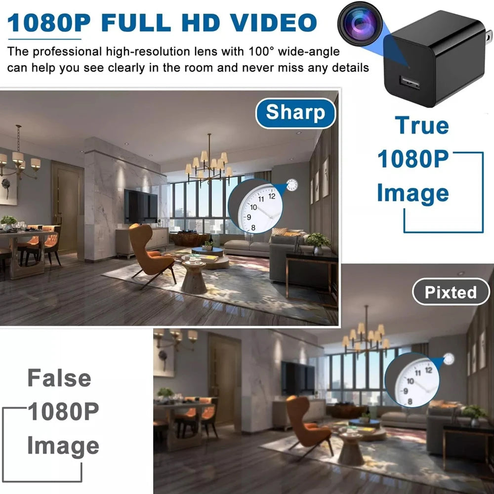 1080P HD Mini Wifi Camera Invisible Espia Cam Night Vision Micro Camcorder 150° Wide Angle IP Webcam Remote Monitoring Magnetic