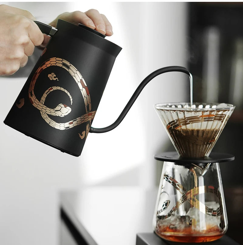 MHW-3BOMBER 220V Electric Kettle Gooseneck Pour Over Kettle Coffee Pot Precise Control Heating Water Boiler Barista Tool