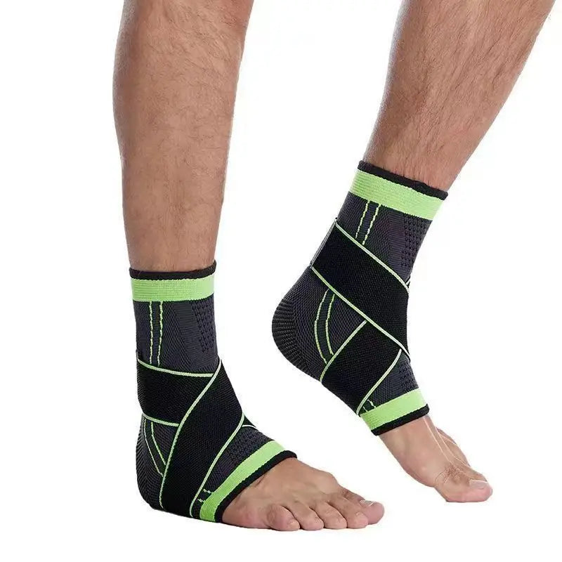 Adjustable Ankle Support Compression Ankle Brace Protector for Running Soccer Basketball Nylon Knitted Gym Bandage Ankle Strap