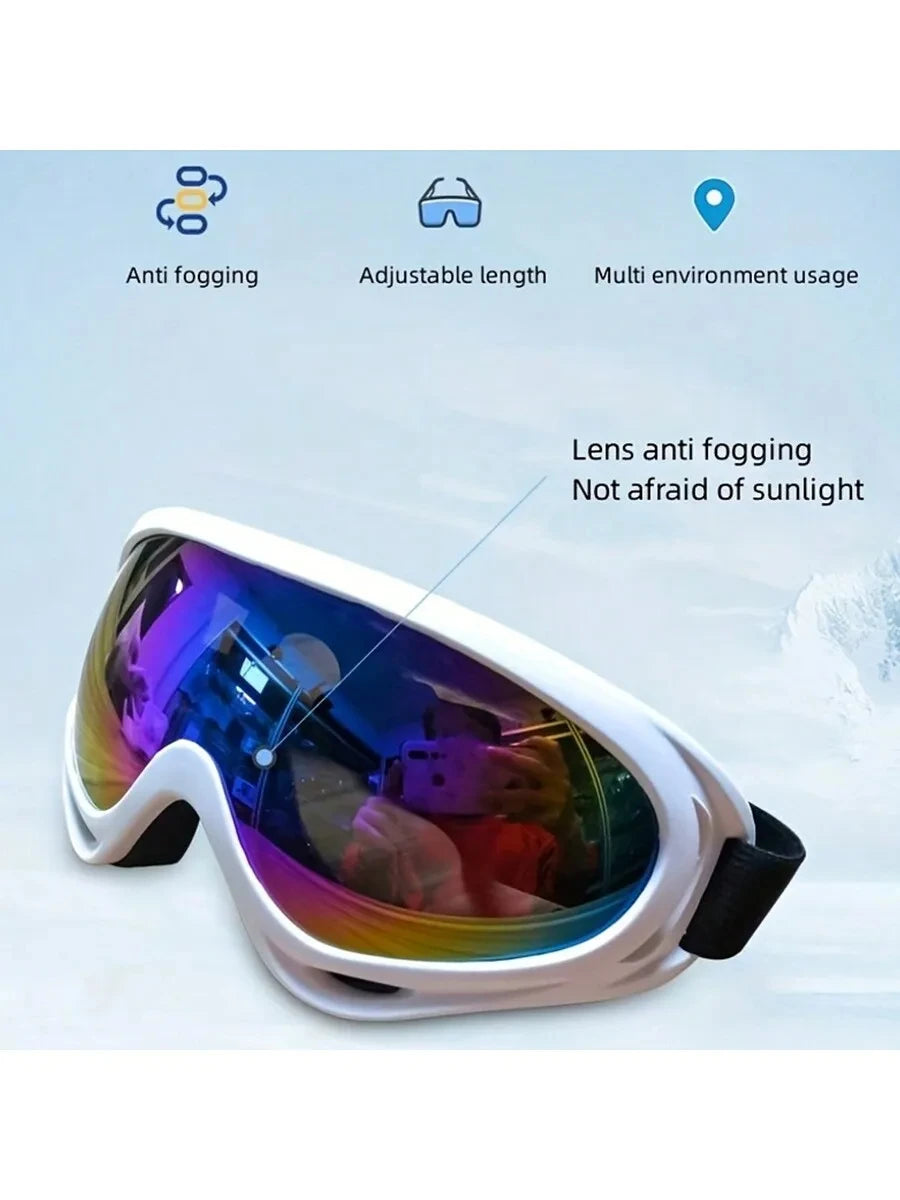 1pc Large Frame Polarized Ski Goggles For Men And Women, Windproof Snowproof UV Protection Anti-Fog Snowboard Goggles For Outdoo